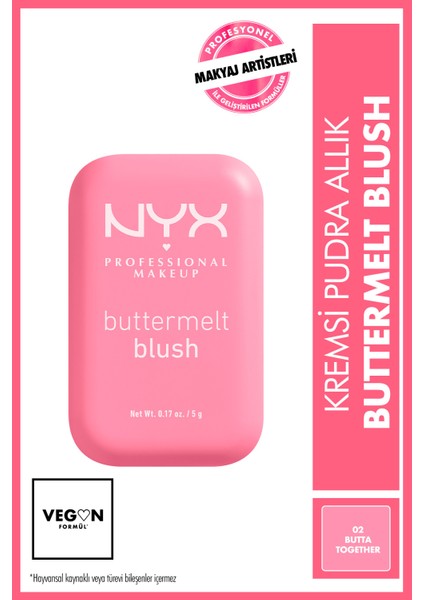 Buttermelt Blush Kremsi Pudra Allık - 02 Butta Together & Maybelline Tattoo Gel Pencil Orange Flash fiyatları