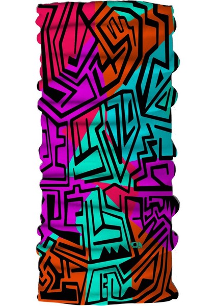 Pirate Parrot Renk Desenli Dikişsiz Motorcu Boyunluk Unisex Bandana Buff Baf Saç Bandı Balaklava