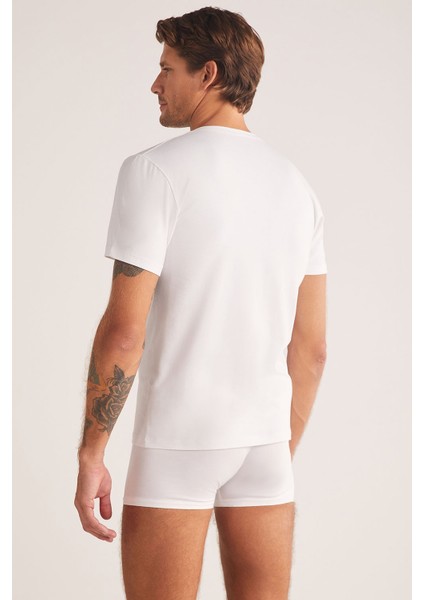 Antonio Erkek V Yaka Pamuklu Erkek Tshirt modelleri