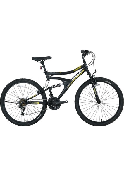 Mts 4300 Çift Amortisör 46 cm 26 Jant Dağ Bisikleti Mat Siyah / Sarı