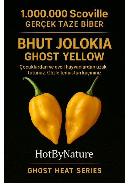 Bhut Jolokıa Ghost Yellow Pepper / 800.000 Scoville - Gerçek Taze Acı Biber