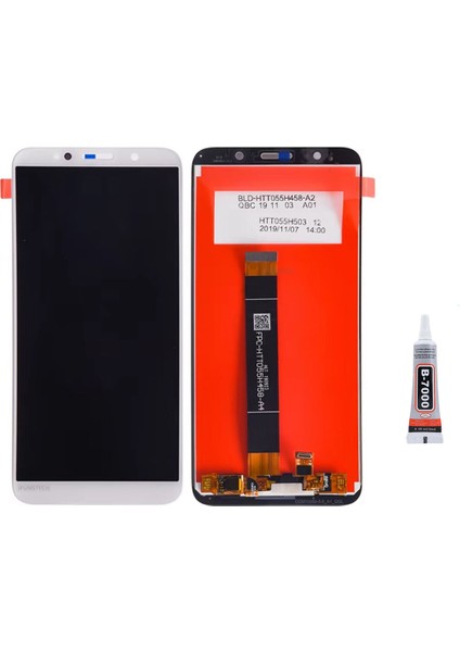 Huawei Y5 2018 Beyaz Uyumlu Ekran LCD Dokunmatik B7000 15ML Yapıştırıcı ile Beraber Yc
