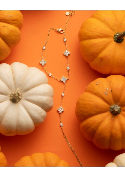 925 Ayar Gümüş Van Cleef Alhambra Yonca Şahmeran – Zirkon Taşlı El Zinciri - Silveria Jewels fırsatları