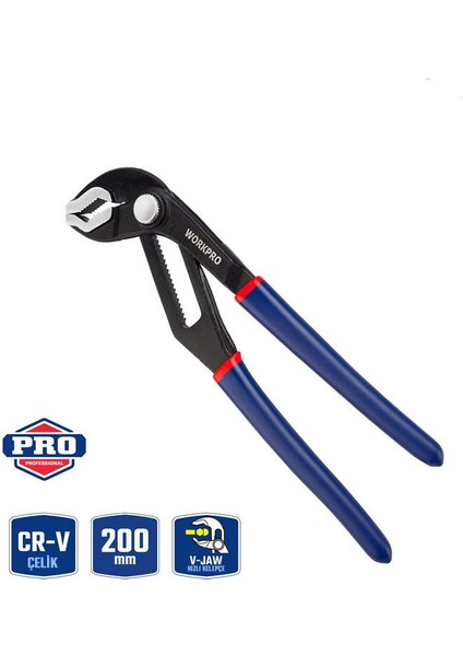 WP231086 200MM Cr-V Profesyonel Ayarlı Düğmeli Fort Pense