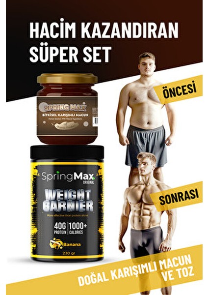 Bitkisel Toz ve Işth Açcı Organik Macun 2 Li Set Doğal Kilo Artışı İçin modelleri