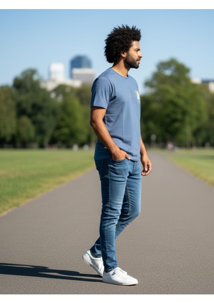 Erkek Sıfır Yaka Baskılı Tshirt fiyatları