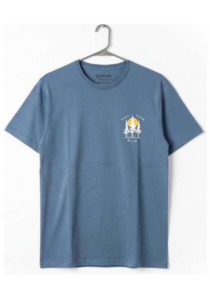 Erkek Sıfır Yaka Baskılı Tshirt fırsatları