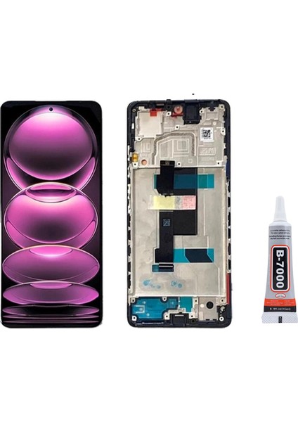 Xiaomi Redmi Note 12 Pro 5g Çıtalı Ekran LCD Dokunmatik B7000 15ML Yapıştırıcı ile Beraber Yc