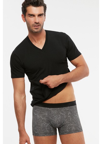 Antonio Erkek V Yaka Pamuklu Erkek Tshirt