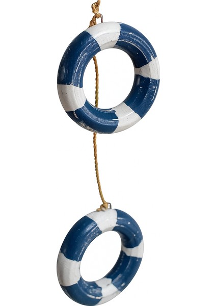 Askılı Deniz Temalı Obje Seti Ahşap Beşli Dekorasyon Ürünü