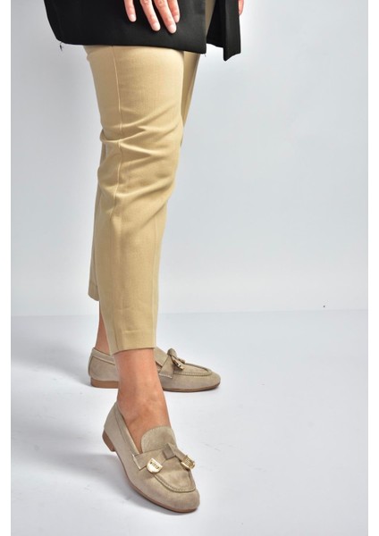 V250017402 Vizon Süet Günlük Kadın Ayakkabı modelleri