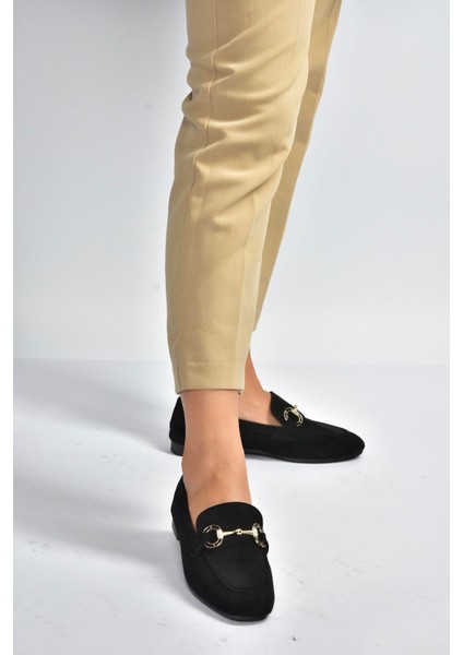 V250017002 Siyah Süet Günlük Kadın Ayakkabı modelleri