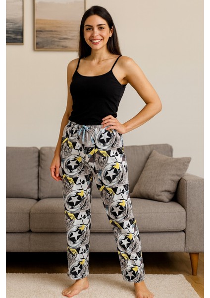 Marvel Desenli Kadın Pijama Altı