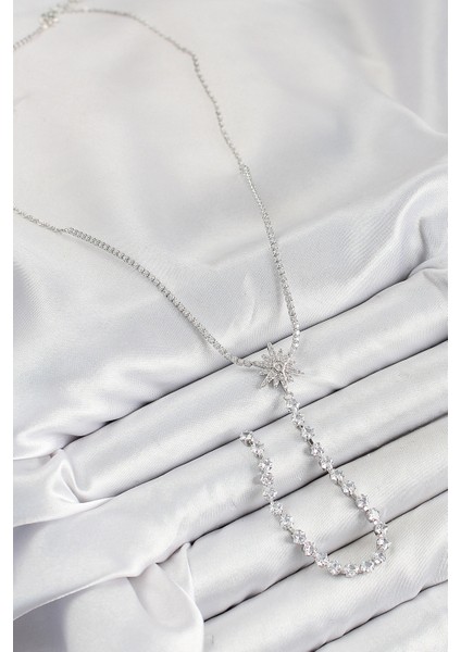 Pirinç Zirkon Taşlı Kutup Yıldızı Model Gold Renk Y Kolye - Lisinya fiyatları