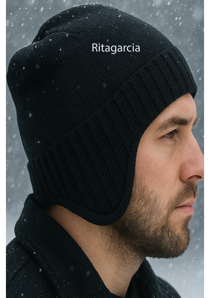Unisex Polar Astarlı Kulaklı Bere - Rüzgar Geçirmeyen Termal Kış Beresi