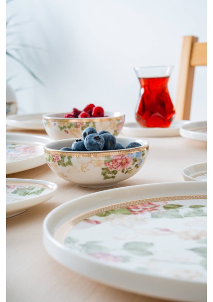 Freya 6 Kişilik 23 Parça Kare Porselen Kahvaltı Takımı - Servis Seti modelleri