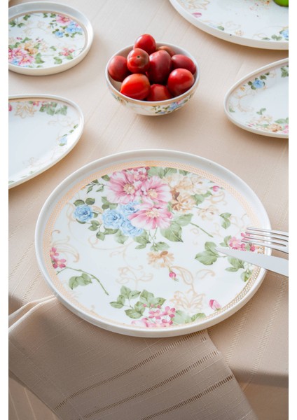 Freya 6 Kişilik 23 Parça Kare Porselen Kahvaltı Takımı - Servis Seti