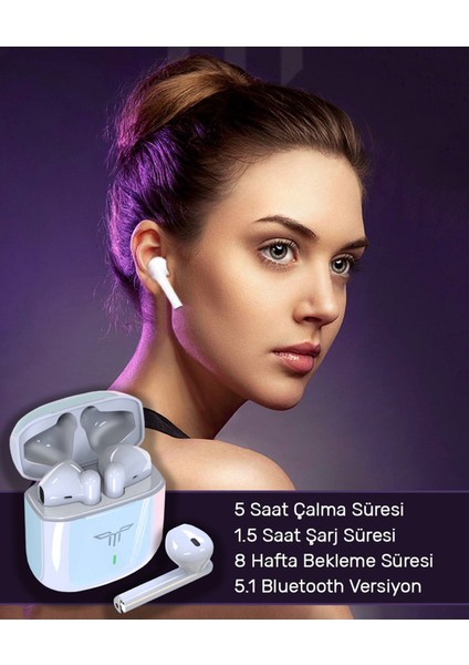 Shark Bluetooth Kulaklık — iPhone 17 / 17 Pro / 17 Pro Max (Net ve Dengeli Ses)