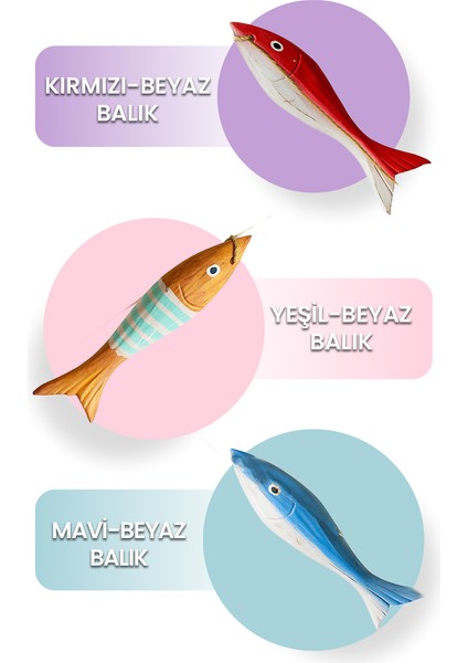 Askılı Beşli Balık Üçlü Set Ahşap Dekorasyon Balkon Bahçe Teras fiyatları