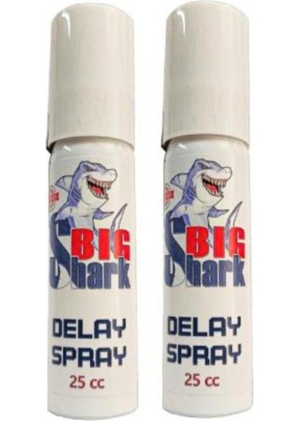 Süper Big Shark Del.ay Erkeklere Zamanlayıcı Yeni Formülü Bakım ve Masaj Sprayı 25 cc x 2 Adet
