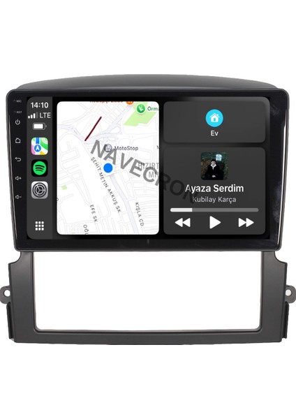 Kıa Sorento 2007-10 9" Uyumlu Android Multimedia Gerçek 4/64 Kablosuz Carplay Geri Görüş Kameralı