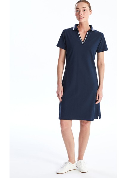 Yeni Sezon Polo Yaka Pike Elbise