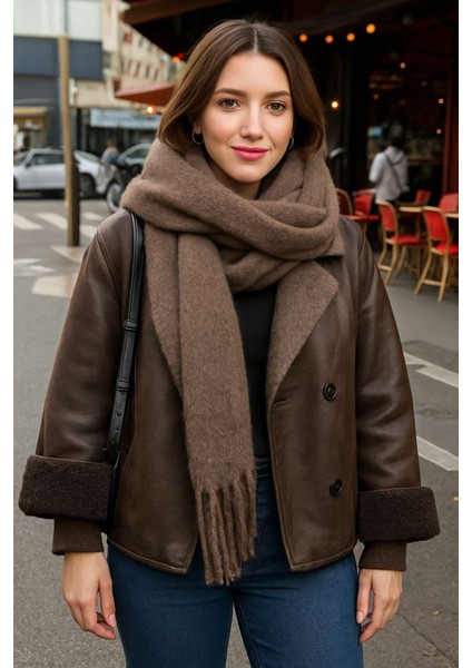 Kadın Yumuşak Dokulu Soft Atkı Omuz Şalı