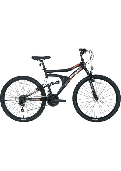 Mts 4300 Çift Amortisör 46 cm 26 Jant Dağ Bisikleti Mat Siyah / Turuncu