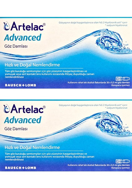 Artelac Advanced 30X0,5ML Damla 2 Adet