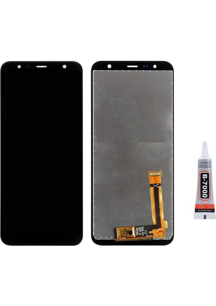 Samsung J4 Plus J415 Siyah Uyumlu Ekran LCD Dokunmatik B7000 15ML Yapıştırıcı ile Beraber Yc