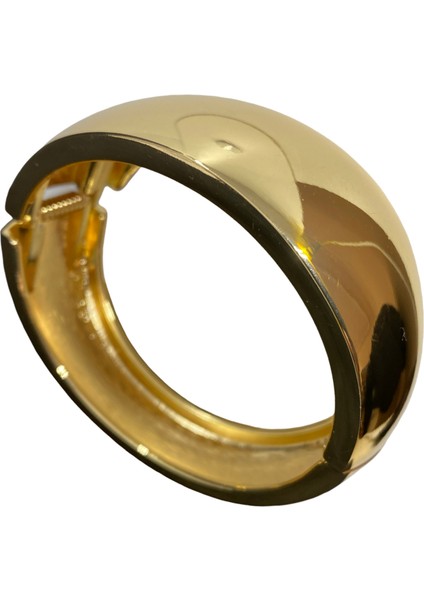 Gold Renk, Kalın Model, Yandan Açılır, Kararmaz 316 L, Trend Ürün, Paslanmaz Çelik Kelepçe Bileklik