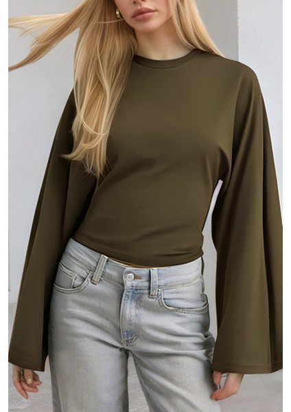 Kadın Uzun Kollu Belden Oturtmalı Bluz fırsatları