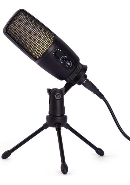 Mv-3 Siyah Rgb USB Oyuncu Yayıncı ve Podcast Için Uyumlu Condenser Mikrofon