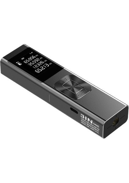 3'ü 1 Arada Mini Lazer Mesafe Ölçer, Çapraz Lazer Projektör, Metal Kasa, Çoklu Ölçüm Modları