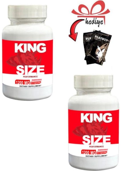 King Size Erkek Geliştirici Destekleyici 30'lu x 2 Ad.+ Kayganlaştırıcı Jelle