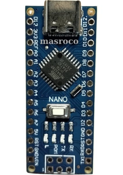 Nano V3.0 Klon– ATMEGA328P (Type-C) +Hediye Setli