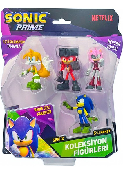 Sonic Prime 5li Figür Seti S2 Korsan Şapkalı Knuckles Modeli