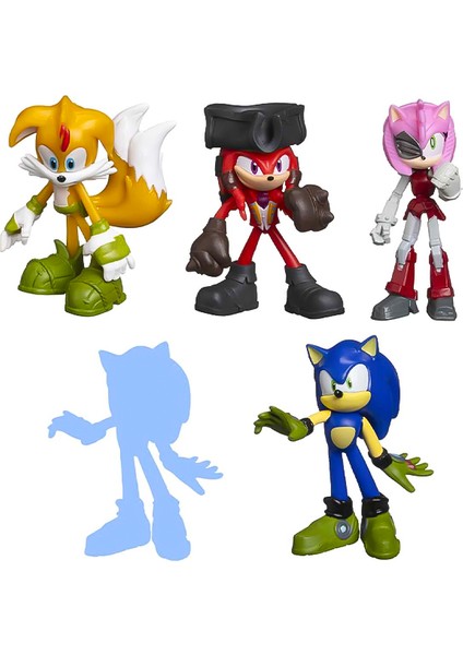 Sonic Prime 5li Figür Seti S2 Korsan Şapkalı Knuckles Modeli fiyatları