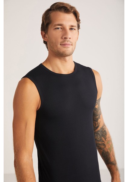 Nick Erkek Bisiklet Yaka Sıfır Kollu Pamuklu 2'li Atlet Set fiyatları