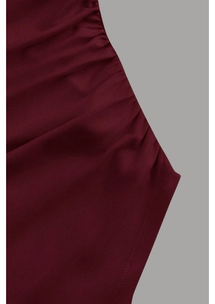 Kadın Likralı Drapeli Uzun Ispanyol Kollu Crop Bluz fırsatları