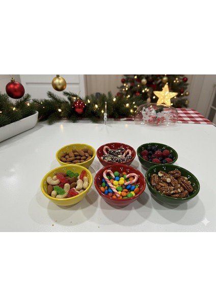 Yeni Yıl Temalı6 Lışık Seramik Çerezlik modelleri