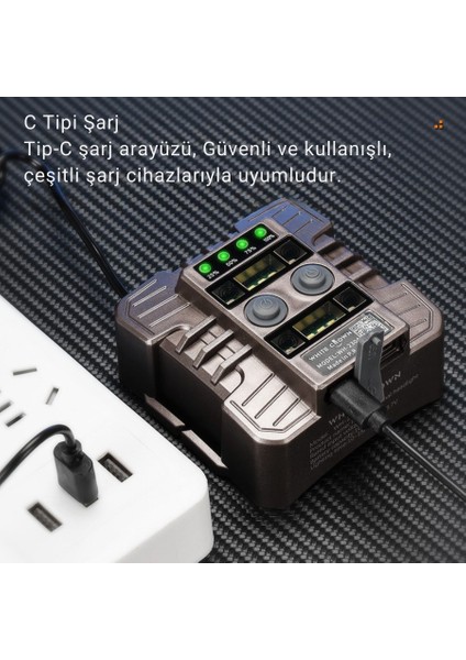 Profesyonel Şarjlı Kafa Lambası - Süper Parlak Led, Uzun Menzil Aydınlatma, Arka Ikaz Işıklı fırsatları