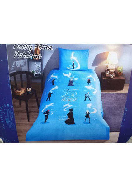 Ranforce Harry Potter Patronus (Lisanlı ) Tek Kişilik Nevresim Takımı Mavi