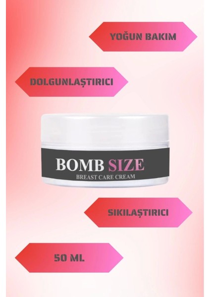 Bombsize Göğüs Büyütme ve Sıkılaştırma 50 ml + Çörek Otu Yağı 30 ml modelleri