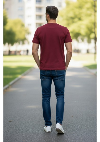 Erkek Sıfır Yaka Baskılı Tshirt modelleri