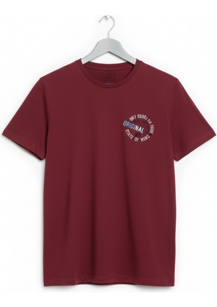 Erkek Sıfır Yaka Baskılı Tshirt fırsatları