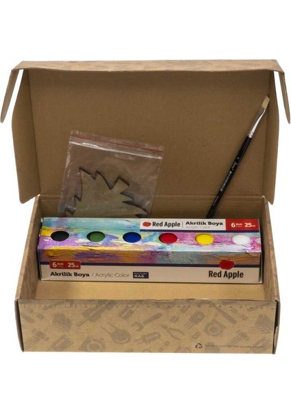 Çocuklar Için Ahşap Boyama Seti - Rex Woody Serisi ile Uyumludur