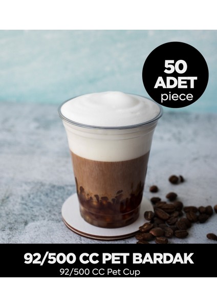 92/500 cc Pet Bardak - 50 Adet