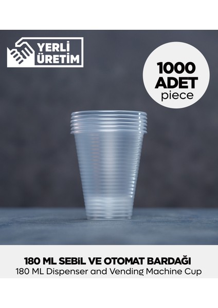 180 ml Plastik Sebil ve Otomat Bardağı 1.000 Adet
