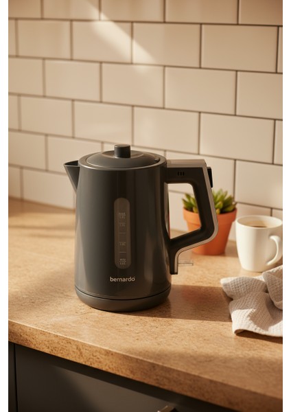 Venedik Cam Demlikli Çay Makinesi Gri